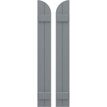 Ekena Millwork Americraft 2-Board (2 Batten) Wood Joined Board-n-Batten Shutters w/ Arch Top, ARW101BQ207X57CHH, PR ARW101BQ207X57CHH